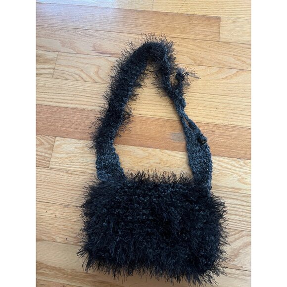 Vintage Handmade Fuzzy Purse with Elvis Theme Inside - Picture 4 of 8